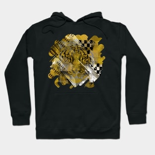 Tiger in gold Abstract Digital art Hoodie